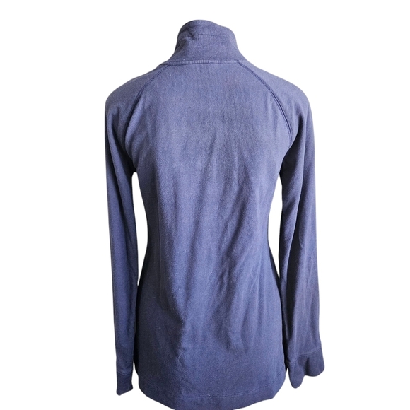 Lilly Pulitzer Medium Women Navy Blue Cotton Stretch Knit Gold Buttons - Picture 3 of 12